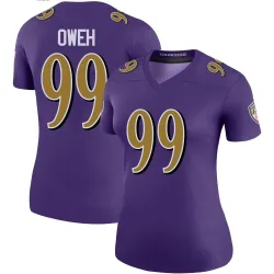 Women's Odafe Oweh Baltimore Ravens No.99 Legend Color Rush Jersey - Purple