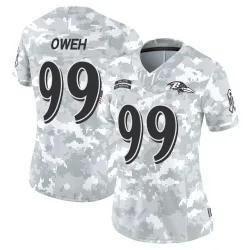Women's Odafe Oweh Baltimore Ravens No.99 Limited 2024 Salute to Service Jersey - Arctic Camo