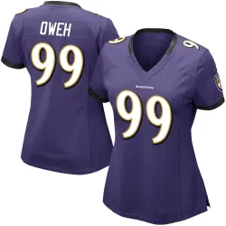 Women's Odafe Oweh Baltimore Ravens No.99 Limited Team Color Vapor Untouchable Jersey - Purple