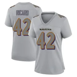 Women's Patrick Ricard Baltimore Ravens No.42 Game Atmosphere Fashion Jersey - Gray