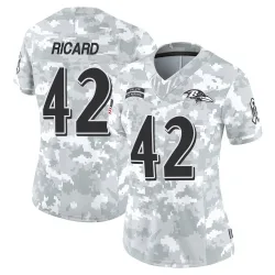 Women's Patrick Ricard Baltimore Ravens No.42 Limited 2024 Salute to Service Jersey - Arctic Camo