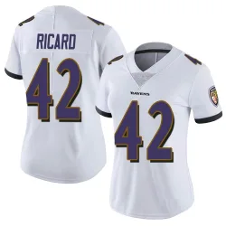 Women's Patrick Ricard Baltimore Ravens No.42 Limited Vapor Untouchable Jersey - White