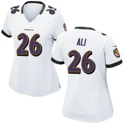 Women's Rasheen Ali Baltimore Ravens No.26 Game Jersey - White