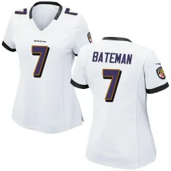 Women's Rashod Bateman Baltimore Ravens No.7 Game Jersey - White