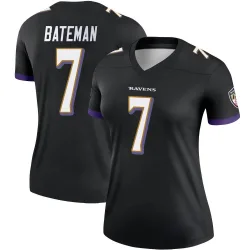 Women's Rashod Bateman Baltimore Ravens No.7 Legend Jersey - Black