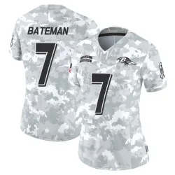 Women's Rashod Bateman Baltimore Ravens No.7 Limited 2024 Salute to Service Jersey - Arctic Camo