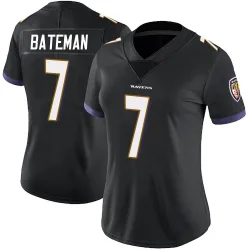 Women's Rashod Bateman Baltimore Ravens No.7 Limited Alternate Vapor Untouchable Jersey - Black