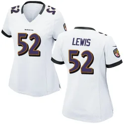 Women's Ray Lewis Baltimore Ravens No.52 Game Jersey - White