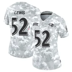 Women's Ray Lewis Baltimore Ravens No.52 Limited 2024 Salute to Service Jersey - Arctic Camo