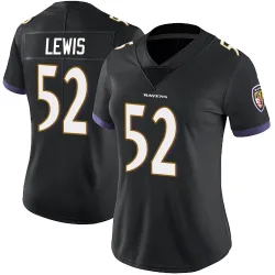 Women's Ray Lewis Baltimore Ravens No.52 Limited Alternate Vapor Untouchable Jersey - Black