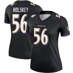 Women's Reid Holskey Baltimore Ravens No.56 Legend Jersey - Black