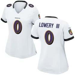 Women's Reuben Lowery III Baltimore Ravens No.0 Game Jersey - White