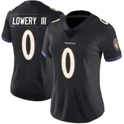 Women's Reuben Lowery III Baltimore Ravens No.0 Limited Alternate Vapor Untouchable Jersey - Black