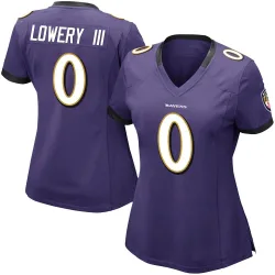 Women's Reuben Lowery III Baltimore Ravens No.0 Limited Team Color Vapor Untouchable Jersey - Purple