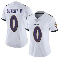Women's Reuben Lowery III Baltimore Ravens No.0 Limited Vapor Untouchable Jersey - White