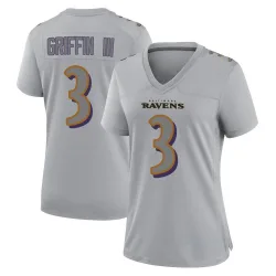 Women's Robert Griffin III Baltimore Ravens No.3 Game Atmosphere Fashion Jersey - Gray