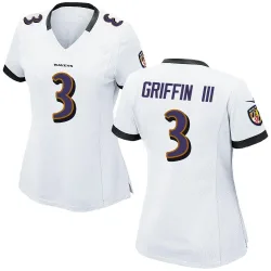 Women's Robert Griffin III Baltimore Ravens No.3 Game Jersey - White