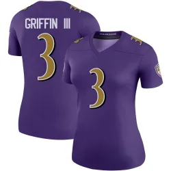 Women's Robert Griffin III Baltimore Ravens No.3 Legend Color Rush Jersey - Purple