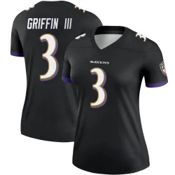 Women's Robert Griffin III Baltimore Ravens No.3 Legend Jersey - Black