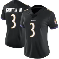Women's Robert Griffin III Baltimore Ravens No.3 Limited Alternate Vapor Untouchable Jersey - Black