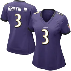 Women's Robert Griffin III Baltimore Ravens No.3 Limited Team Color Vapor Untouchable Jersey - Purple