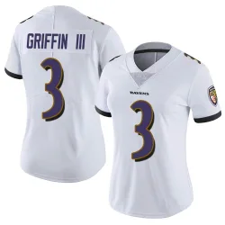 Women's Robert Griffin III Baltimore Ravens No.3 Limited Vapor Untouchable Jersey - White