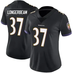 Women's Robert Longerbeam Baltimore Ravens No.37 Limited Alternate Vapor Untouchable Jersey - Black