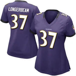 Women's Robert Longerbeam Baltimore Ravens No.37 Limited Team Color Vapor Untouchable Jersey - Purple