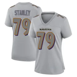 Women's Ronnie Stanley Baltimore Ravens No.79 Game Atmosphere Fashion Jersey - Gray