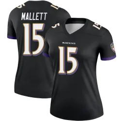 Women's Ryan Mallett Baltimore Ravens No.15 Legend Jersey - Black