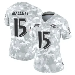 Women's Ryan Mallett Baltimore Ravens No.15 Limited 2024 Salute to Service Jersey - Arctic Camo
