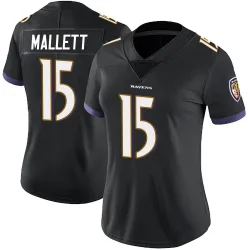 Women's Ryan Mallett Baltimore Ravens No.15 Limited Alternate Vapor Untouchable Jersey - Black