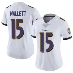 Women's Ryan Mallett Baltimore Ravens No.15 Limited Vapor Untouchable Jersey - White