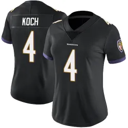 Women's Sam Koch Baltimore Ravens No.4 Limited Alternate Vapor Untouchable Jersey - Black