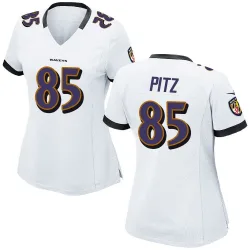 Women's Sam Pitz Baltimore Ravens No.85 Game Jersey - White