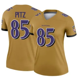 Women's Sam Pitz Baltimore Ravens No.85 Legend Inverted Jersey - Gold
