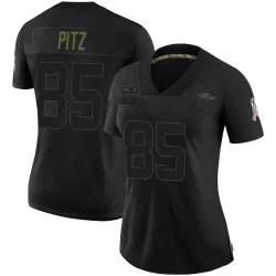 Women's Sam Pitz Baltimore Ravens No.85 Limited 2020 Salute To Service Jersey - Black