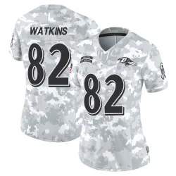 Women's Sammy Watkins Baltimore Ravens No.82 Limited 2024 Salute to Service Jersey - Arctic Camo