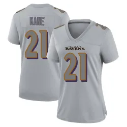 Women's Sanoussi Kane Baltimore Ravens No.21 Game Atmosphere Fashion Jersey - Gray