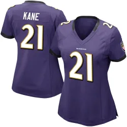 Women's Sanoussi Kane Baltimore Ravens No.21 Limited Team Color Vapor Untouchable Jersey - Purple