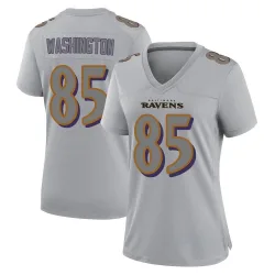 Women's Scotty Washington Baltimore Ravens No.85 Game Atmosphere Fashion Jersey - Gray