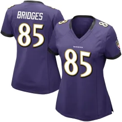 Women's Shemar Bridges Baltimore Ravens No.85 Limited Team Color Vapor Untouchable Jersey - Purple