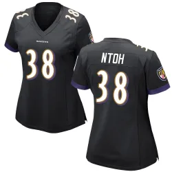 Women's Sone Ntoh Baltimore Ravens No.38 Game Jersey - Black