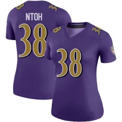 Women's Sone Ntoh Baltimore Ravens No.38 Legend Color Rush Jersey - Purple