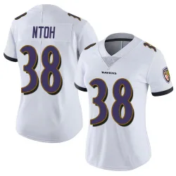 Women's Sone Ntoh Baltimore Ravens No.38 Limited Vapor Untouchable Jersey - White