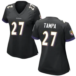 Women's T.J. Tampa Baltimore Ravens No.27 Game Jersey - Black