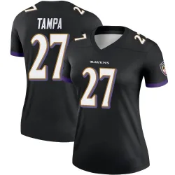 Women's T.J. Tampa Baltimore Ravens No.27 Legend Jersey - Black