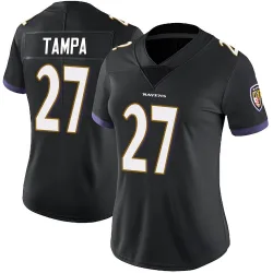 Women's T.J. Tampa Baltimore Ravens No.27 Limited Alternate Vapor Untouchable Jersey - Black