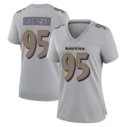 Women's Tavius Robinson Baltimore Ravens No.95 Game Atmosphere Fashion Jersey - Gray