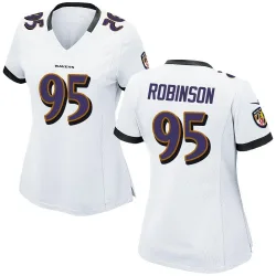 Women's Tavius Robinson Baltimore Ravens No.95 Game Jersey - White